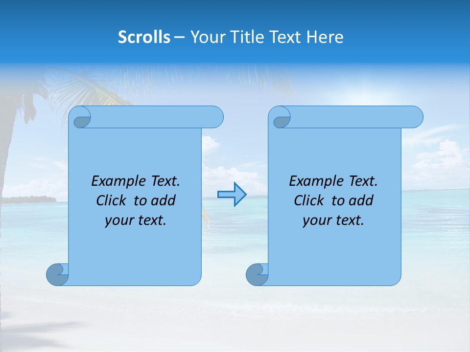 Nature Leaf Blue PowerPoint Template