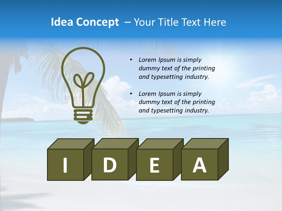 Nature Leaf Blue PowerPoint Template