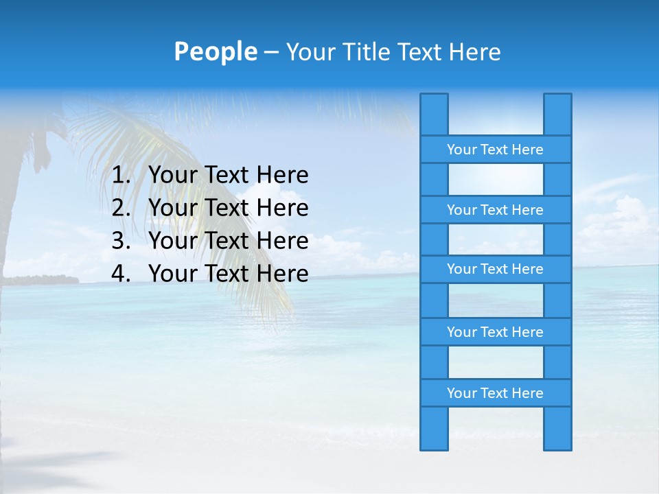 Nature Leaf Blue PowerPoint Template