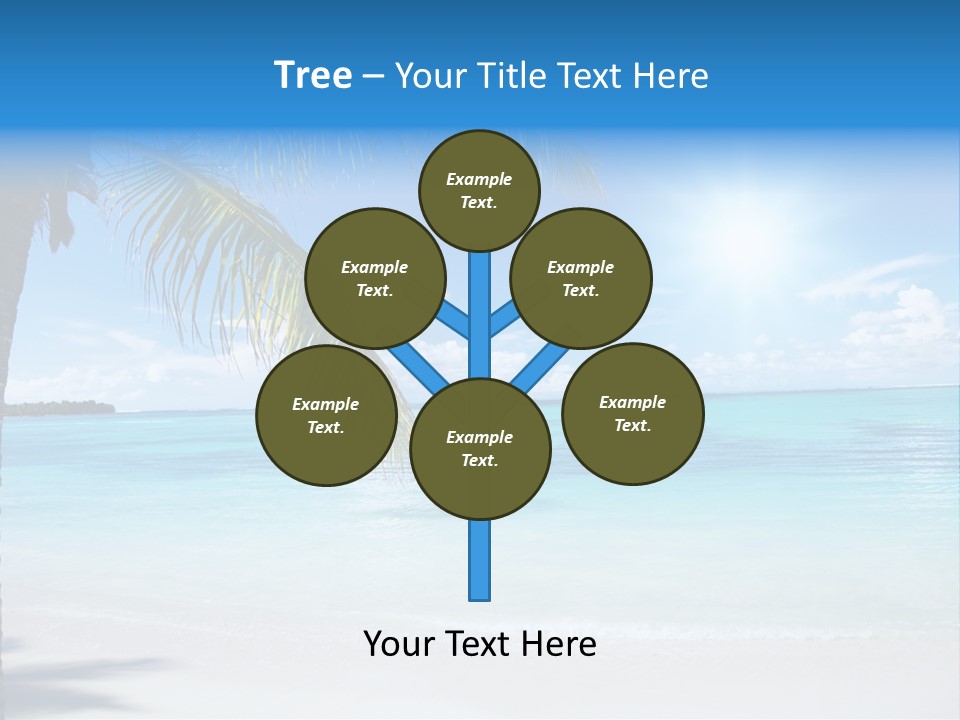 Nature Leaf Blue PowerPoint Template