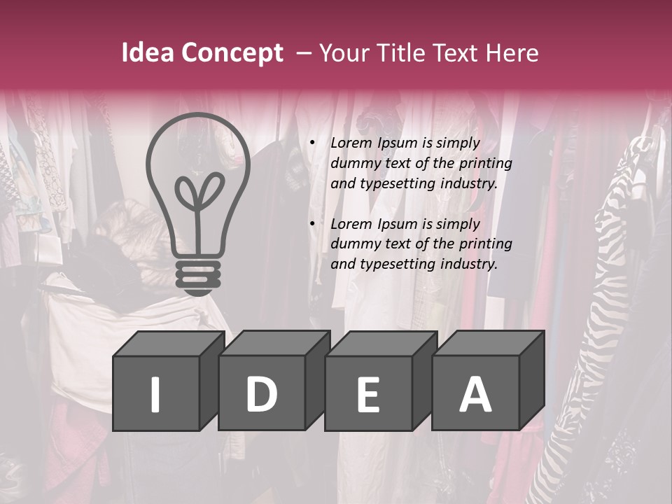 Stuff Dress Hanger PowerPoint Template