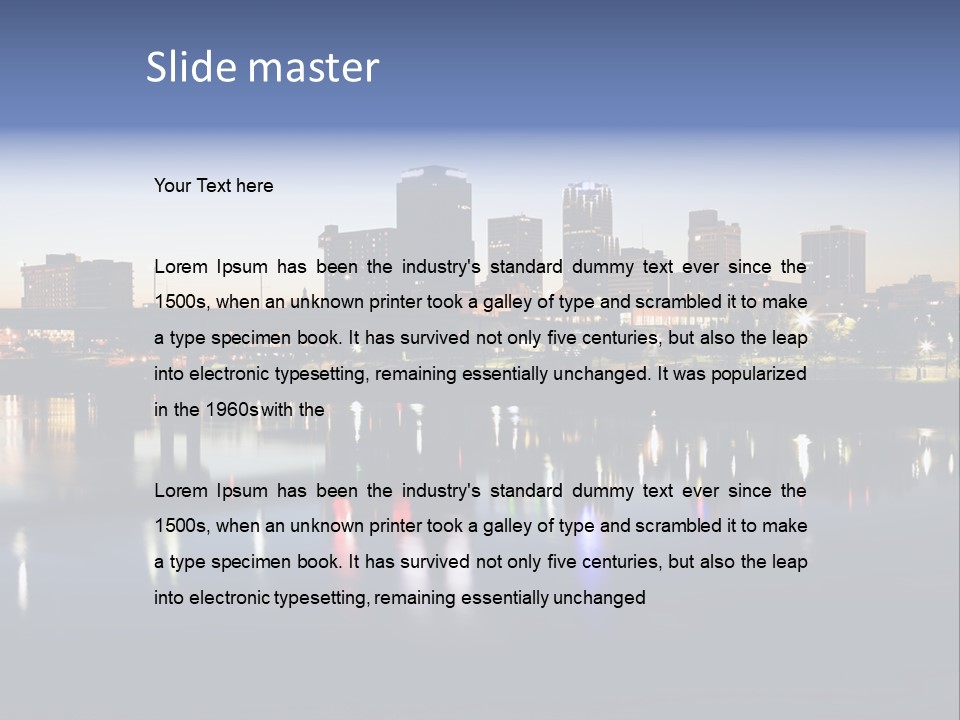 Fall Morning Skyscraper PowerPoint Template