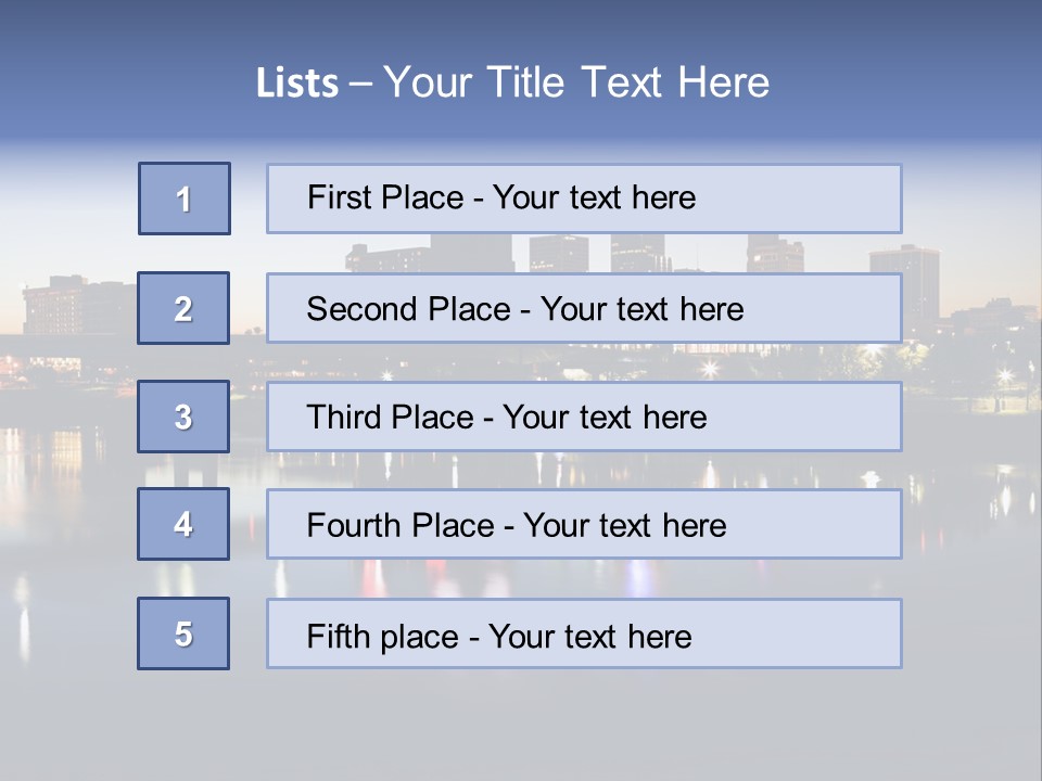 Fall Morning Skyscraper PowerPoint Template
