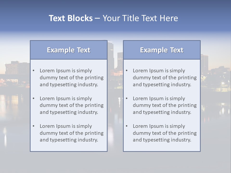 Fall Morning Skyscraper PowerPoint Template