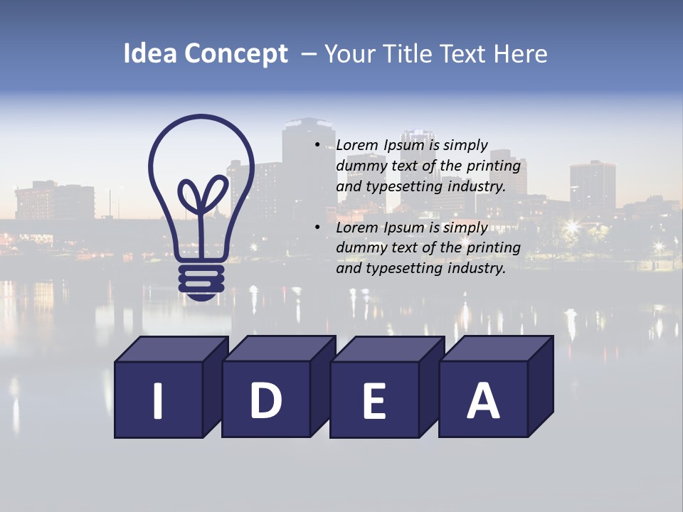 Fall Morning Skyscraper PowerPoint Template