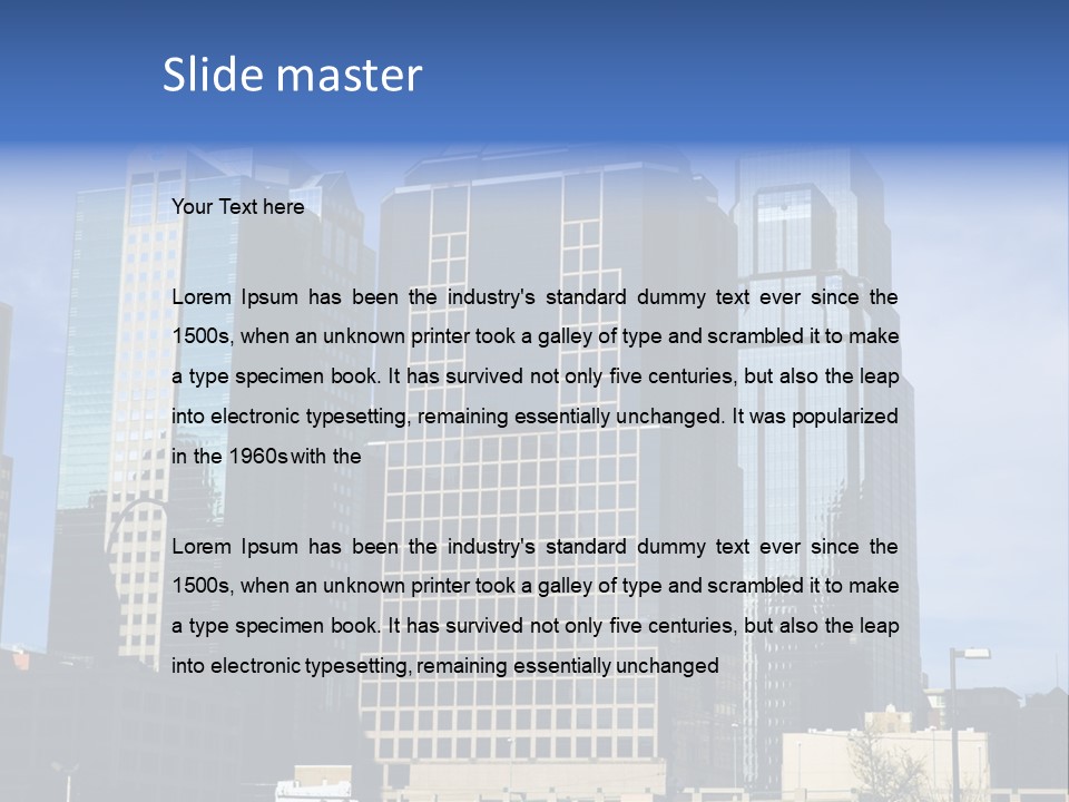 Sunset Architecture Downtown PowerPoint Template