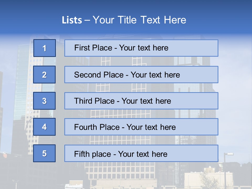 Sunset Architecture Downtown PowerPoint Template
