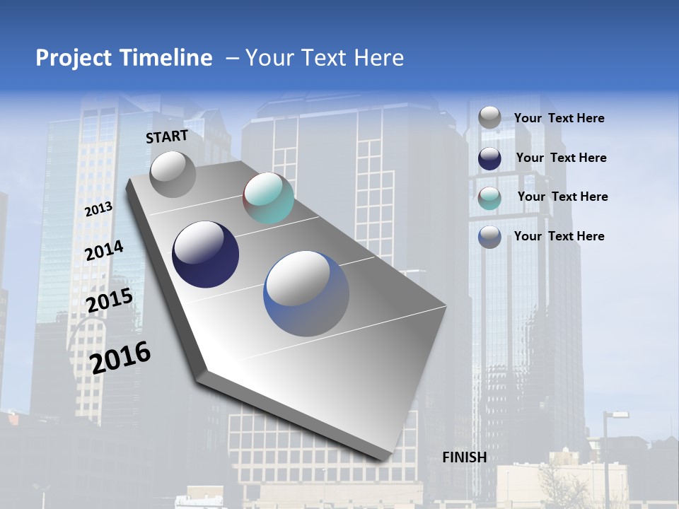 Sunset Architecture Downtown PowerPoint Template