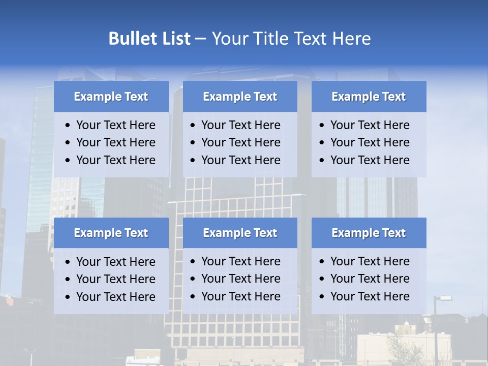 Sunset Architecture Downtown PowerPoint Template