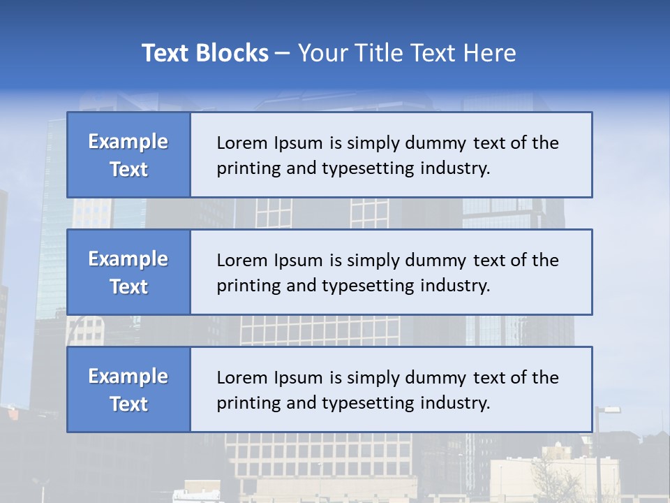 Sunset Architecture Downtown PowerPoint Template