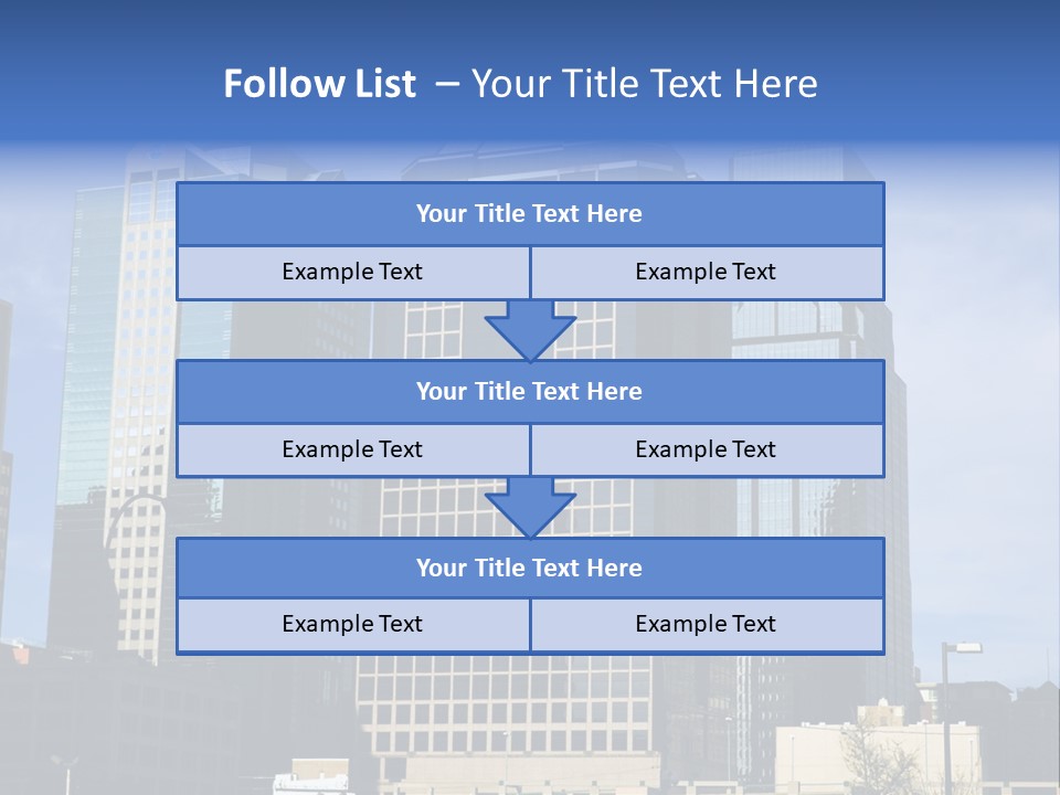 Sunset Architecture Downtown PowerPoint Template
