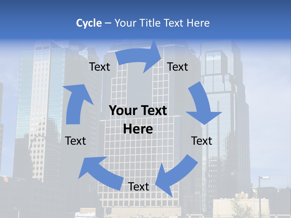 Sunset Architecture Downtown PowerPoint Template