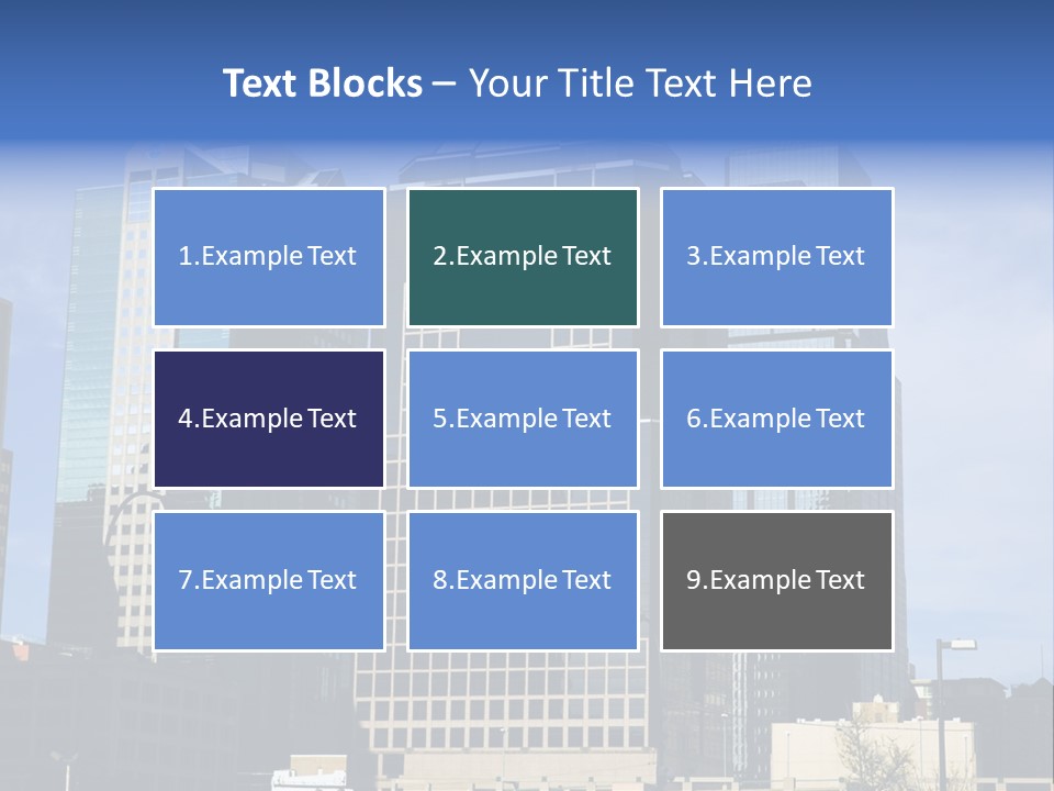 Sunset Architecture Downtown PowerPoint Template