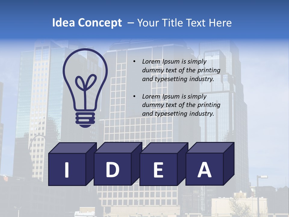 Sunset Architecture Downtown PowerPoint Template