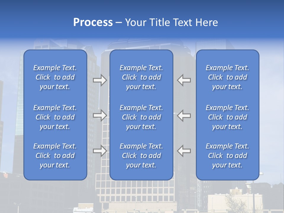 Sunset Architecture Downtown PowerPoint Template