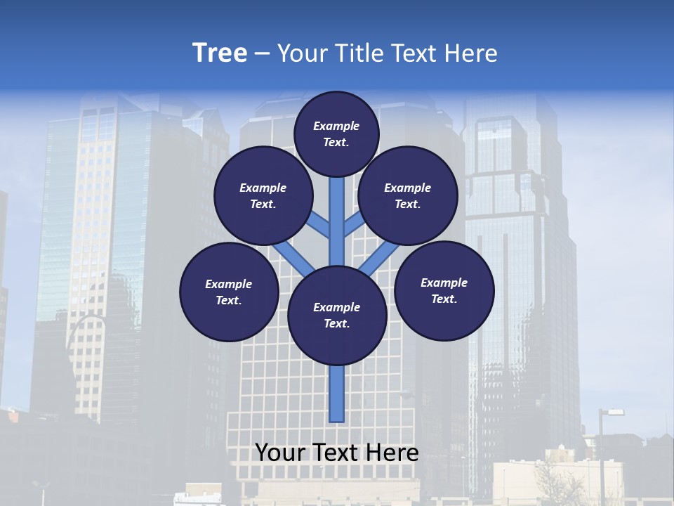 Sunset Architecture Downtown PowerPoint Template