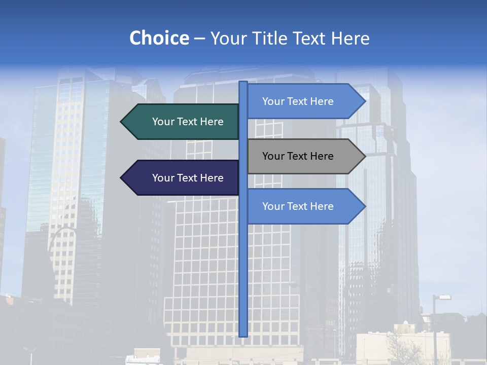 Sunset Architecture Downtown PowerPoint Template
