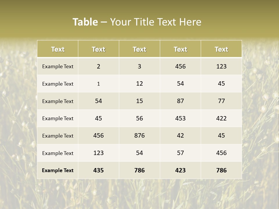 Plant Harvest Pasture PowerPoint Template