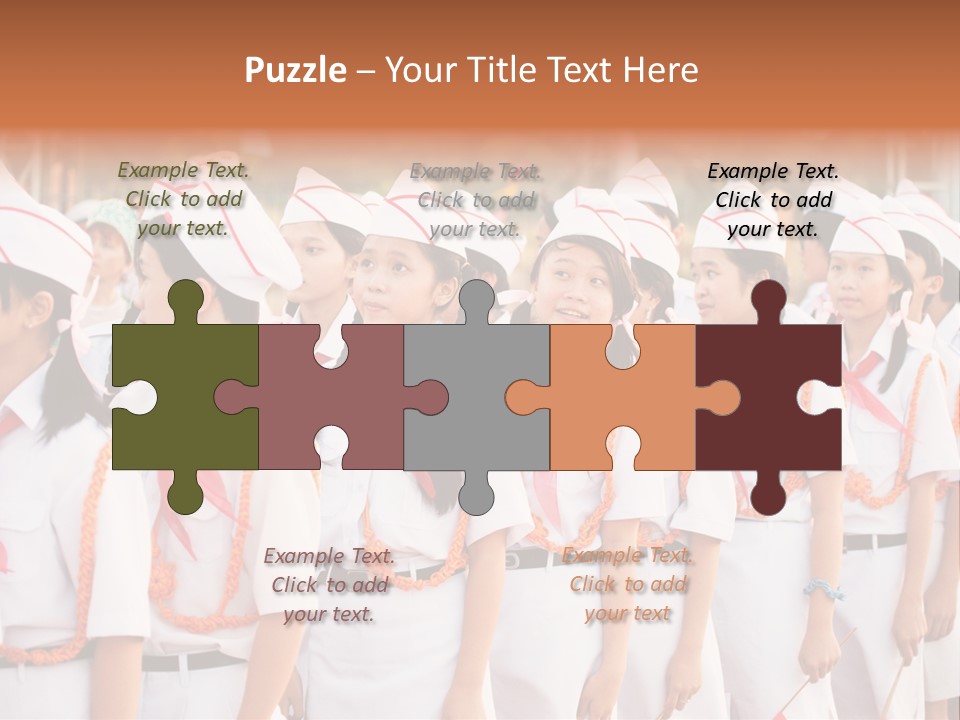 Pioneers Russia Soldiers PowerPoint Template