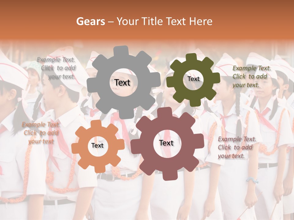 Pioneers Russia Soldiers PowerPoint Template