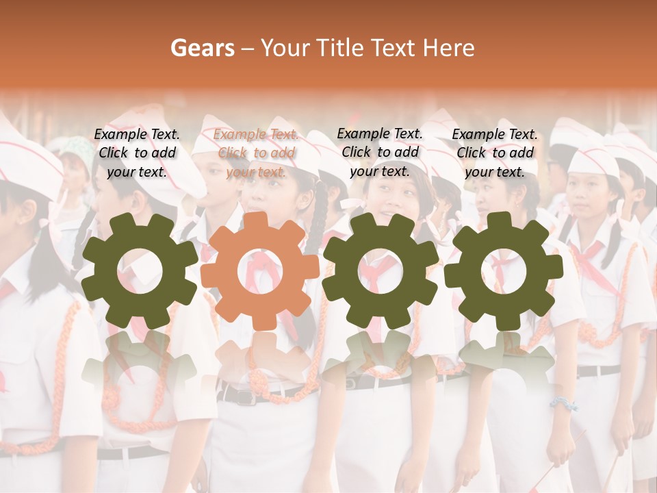 Pioneers Russia Soldiers PowerPoint Template