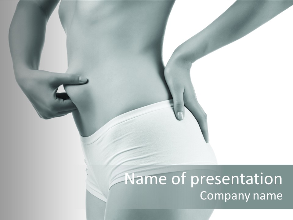 Girl Human Cellulite PowerPoint Template