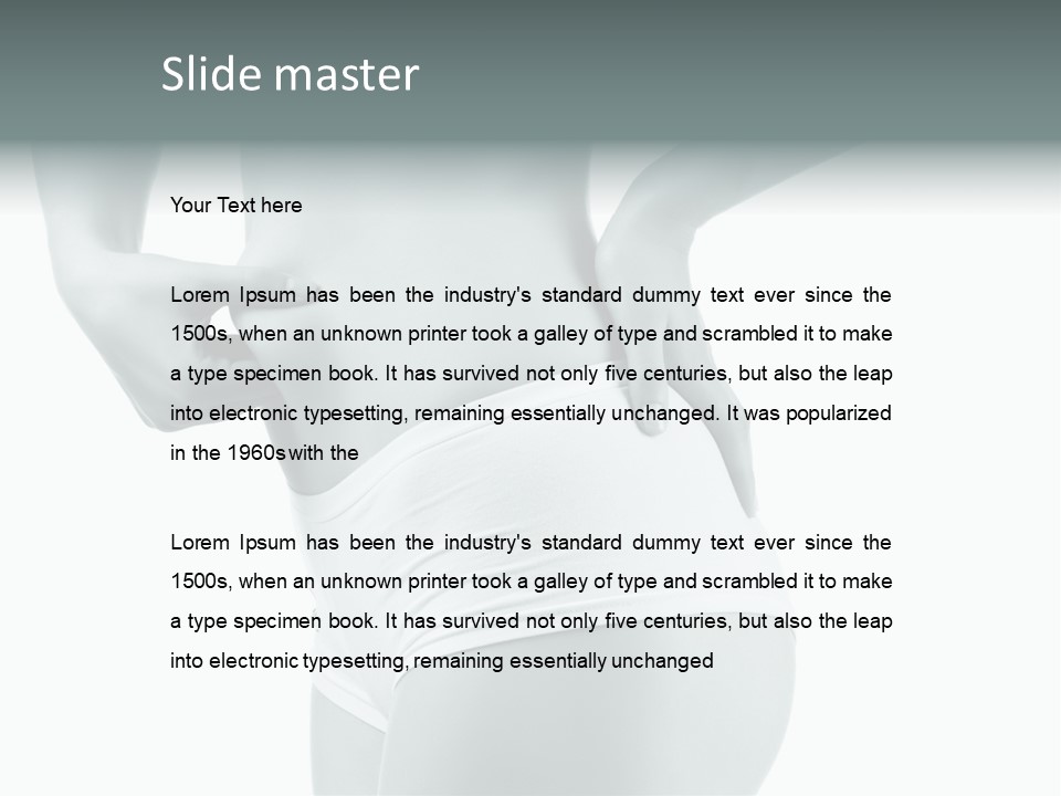 Girl Human Cellulite PowerPoint Template