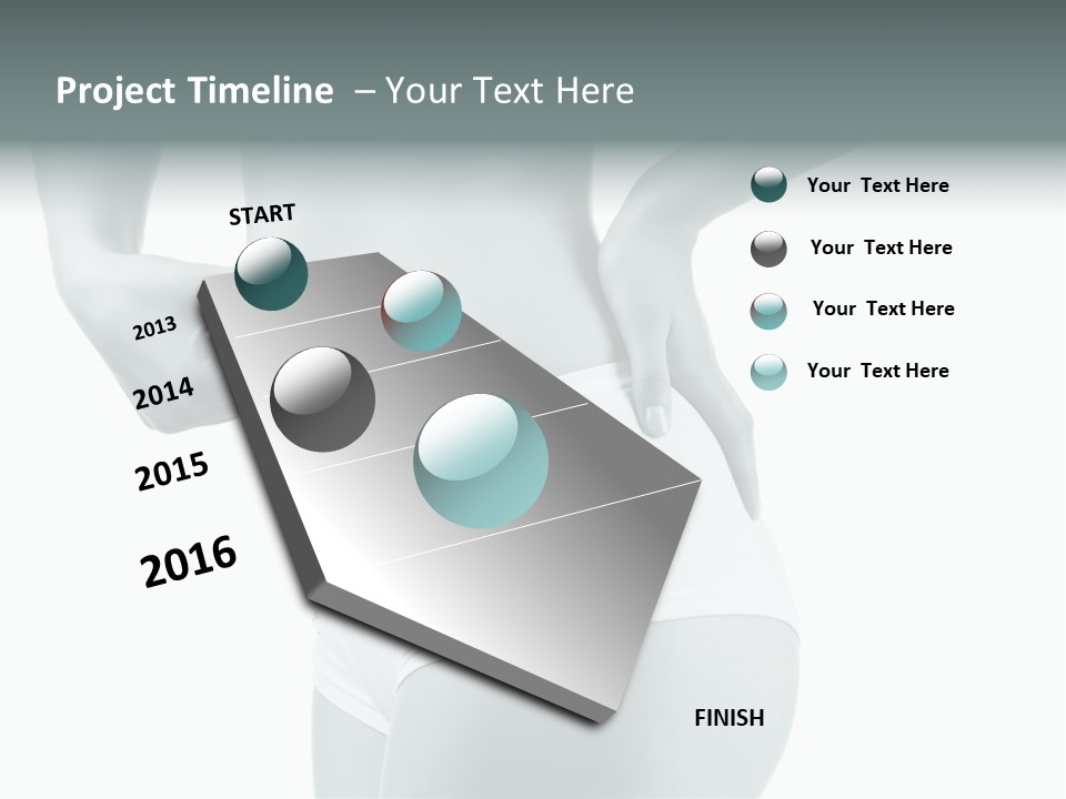 Girl Human Cellulite PowerPoint Template