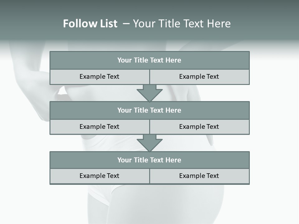 Girl Human Cellulite PowerPoint Template