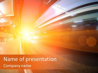 Wide Speeding Structure PowerPoint Template