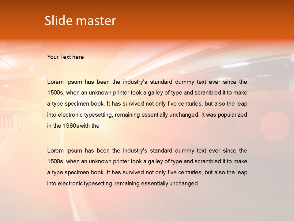 Wide Speeding Structure PowerPoint Template