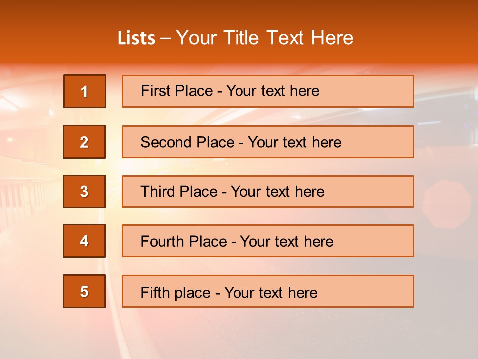 Wide Speeding Structure PowerPoint Template