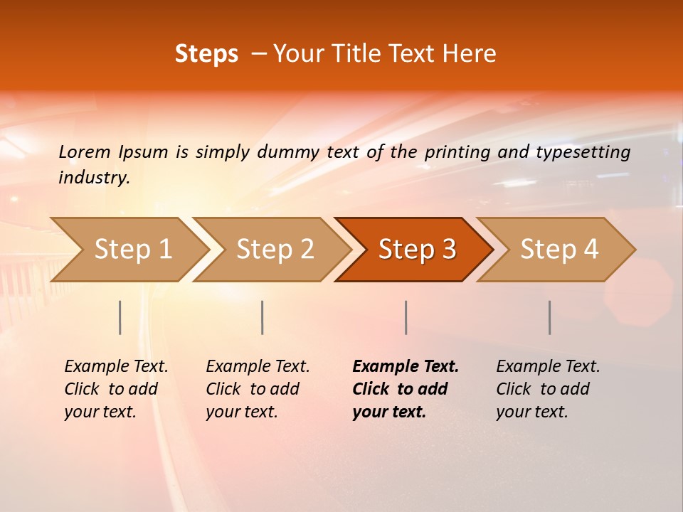 Wide Speeding Structure PowerPoint Template