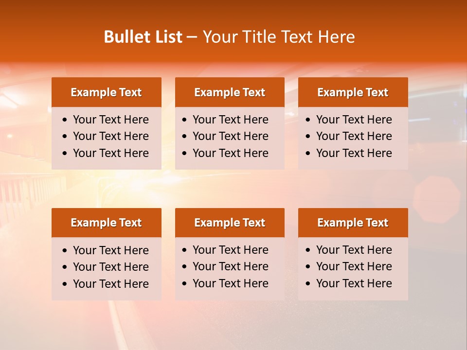 Wide Speeding Structure PowerPoint Template