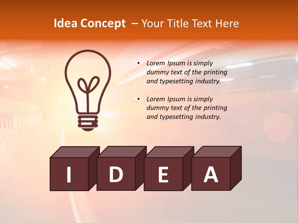 Wide Speeding Structure PowerPoint Template