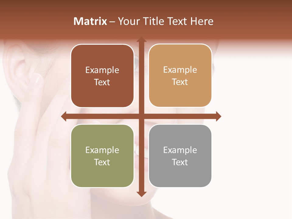 Adult Girl Smile PowerPoint Template