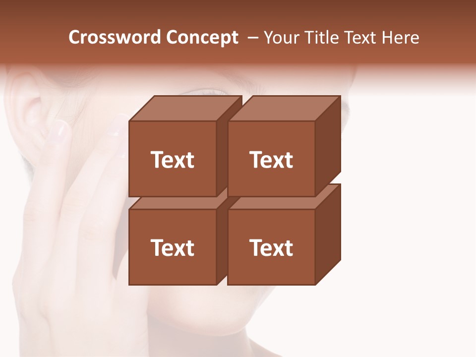 Adult Girl Smile PowerPoint Template