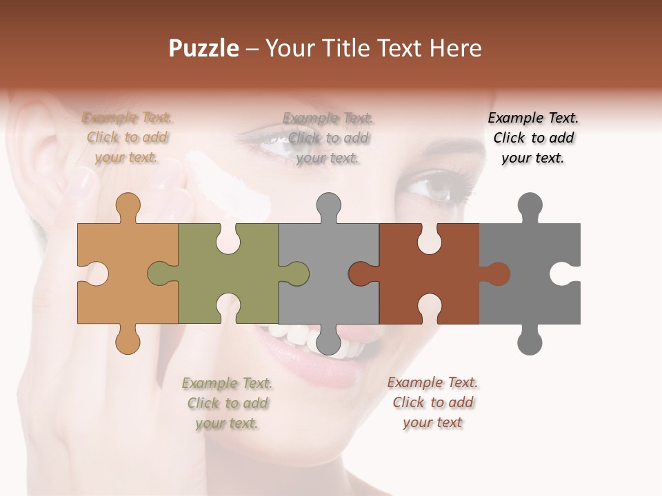 Adult Girl Smile PowerPoint Template