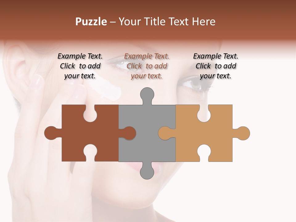 Adult Girl Smile PowerPoint Template