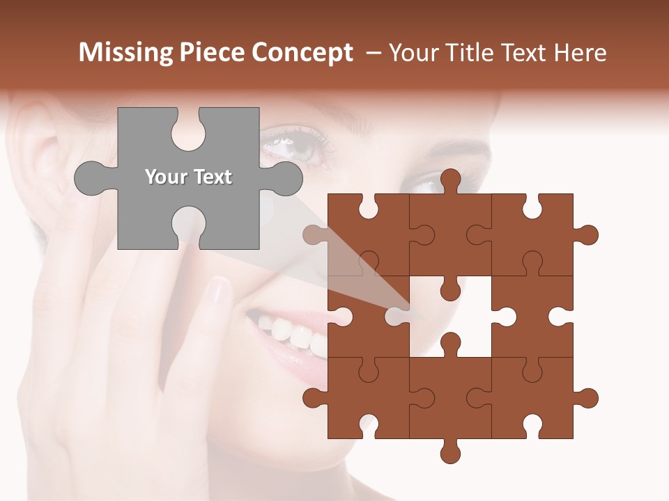 Adult Girl Smile PowerPoint Template