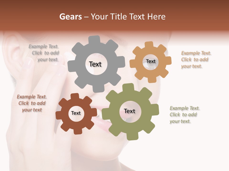 Adult Girl Smile PowerPoint Template