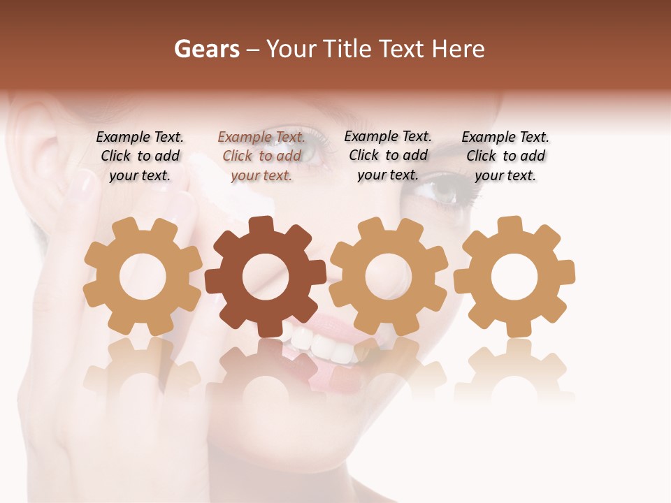 Adult Girl Smile PowerPoint Template