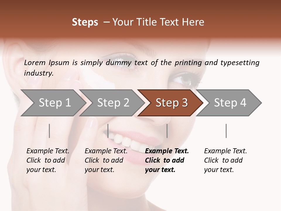 Adult Girl Smile PowerPoint Template