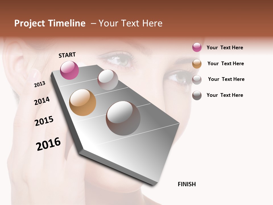 Adult Girl Smile PowerPoint Template