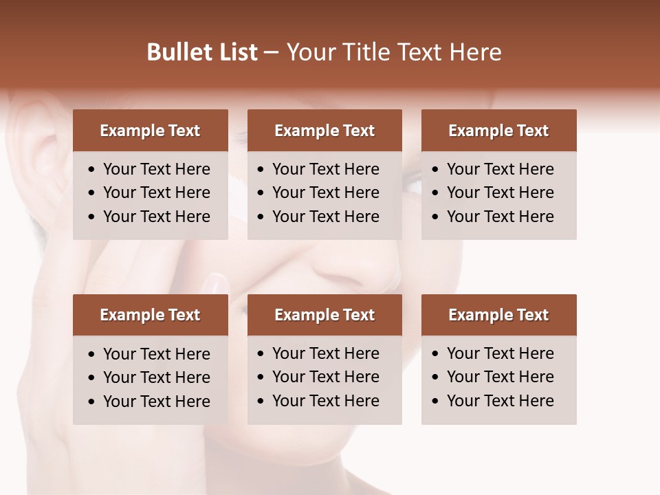 Adult Girl Smile PowerPoint Template