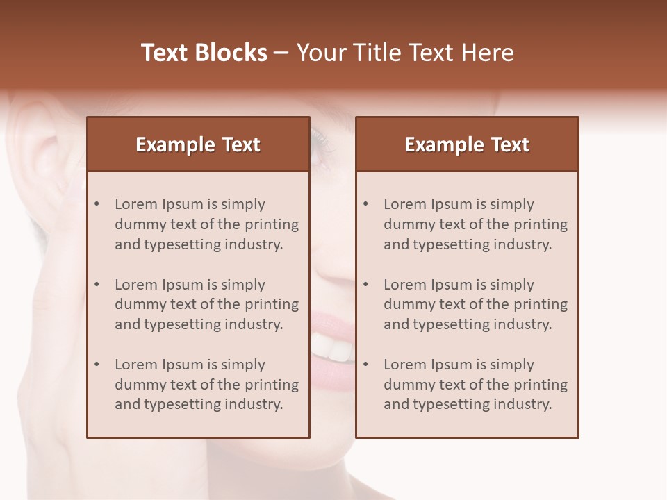 Adult Girl Smile PowerPoint Template