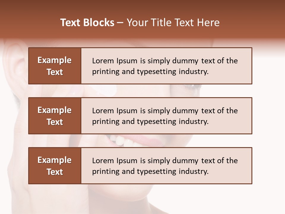Adult Girl Smile PowerPoint Template