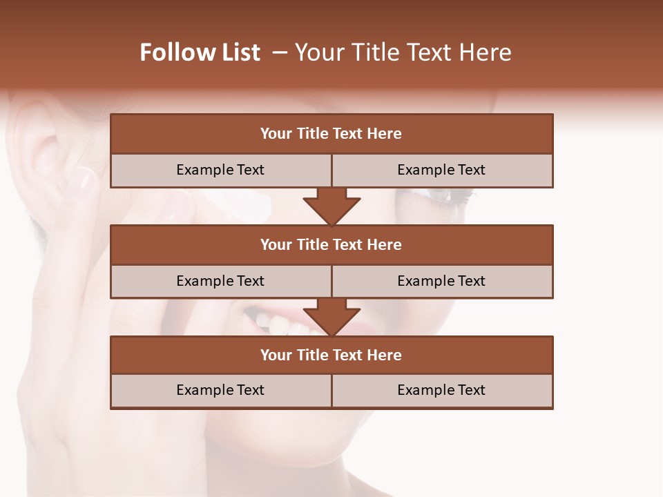 Adult Girl Smile PowerPoint Template