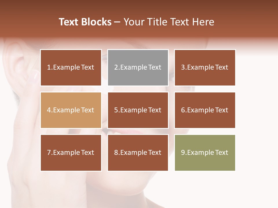 Adult Girl Smile PowerPoint Template