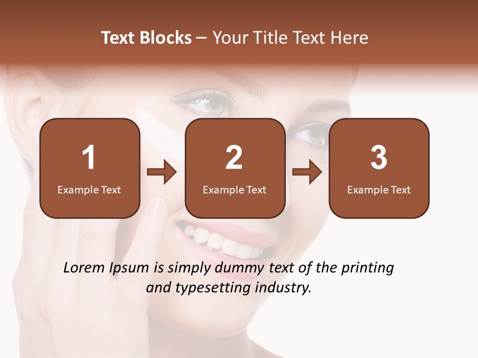 Adult Girl Smile PowerPoint Template